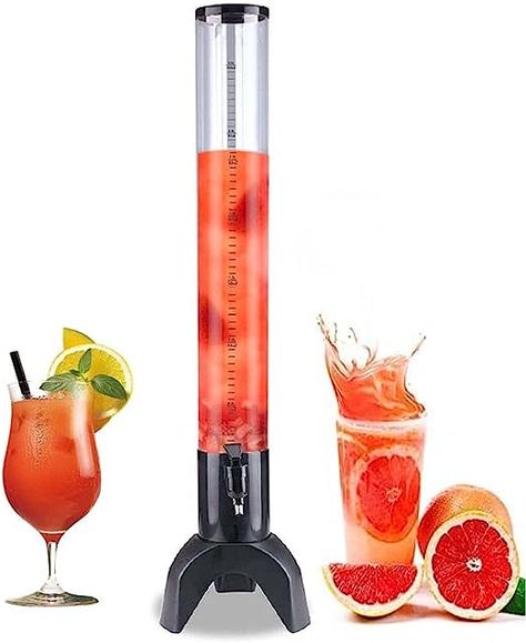 Beer Tower Dispenser, Clear Liquor Tower Dispenser with Removable Ice Tube,Beer Tower Drink Dispenser for Parties and Gameday,Without ice Tube,3L… Liquor Tower, Beer Tower Dispenser, Beer Tower, Beverage Dispenser, Beer Party, Clear Container, Party Bars, Drink Dispenser, Bar Drinks