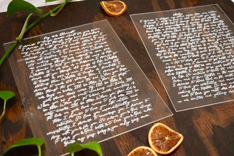 Acrylic Vows, Acrylic Sign Wedding, Wedding Sign Acrylic, Artsy Wedding, Handwritten Wedding, Vows Wedding, Acrylic Wedding Sign, Acrylic Wedding, First Birthday Photos