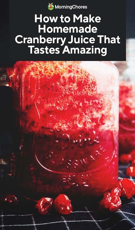 How to Make Homemade Cranberry Juice That Tastes Amazing Canning Cranberries For Juice, Cranberry Apple Juice Recipes, Canning Cranberry Juice Recipes, Diy Cranberry Juice, Fresh Cranberry Juice Recipe, Cranberry Juice Recipes, Cranberry Detox Drink, Homemade Cranberry Juice, Cranberry Juice Detox