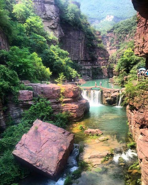 Mountain China, Red Stone, Wonders Of The World, All Over The World, Good Morning, Wonder, China, Stone, Water