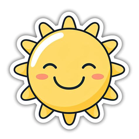 Bask in the warmth and radiance of this vibrant sun sticker! A symbol of positivity, energy, and new beginnings, this sun-shaped sticker adds a cheerful touch to your belongings. Whether you're a sun worshipper or seeking a sunny accent, this sticker brings a little dose of sunshine wherever you go. Size 2x2 - 6x6 (in). Sun Worshipper, Positivity Energy, Sun Sticker, Paper Box Template, Certificate Design Template, Mirror Crafts, Sunshine Birthday, Cute Sun, Happy Sun