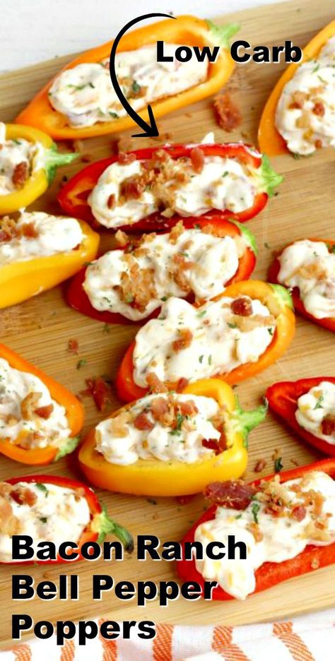 Pepper Poppers, Healthy Low Carb Snacks, Healthy Snacks To Buy, Easy Bacon, Stuffed Mini Peppers, Boiled Egg Diet Plan, Low Carb Appetizers, Easy Clean Eating, Bacon Ranch