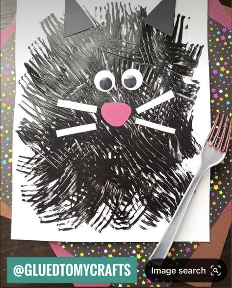 Preschool Activities Pets Theme, Pets Art Projects For Preschool, Cat Art Activities For Preschool, Pet The Cat Activities, Pets Prek Craft, Preschool Halloween Crafts Black Cat, Pets Week Preschool Art Projects, Pre K Animal Art Projects, Black Cat Art Projects For Kids