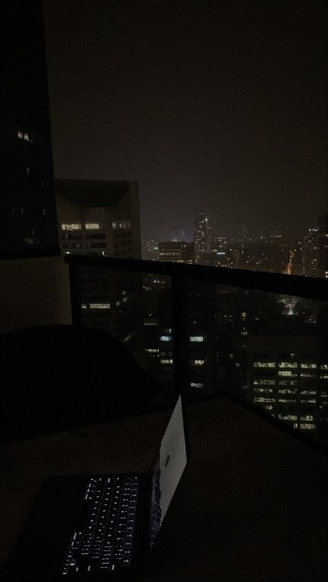 Dark Calm Aesthetic, Penthouse View Night, Balcony Aesthetic Night, The Weeknd Dark Aesthetic, Homescreen Widgets, Penthouse View, City Pics, Happy Aesthetic, Vision Bored