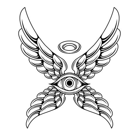 Download Vector Eye with angel wings tribal tattoo for free Eye Wings Tattoo, Angel Eyes Drawing, Angel Eyes Tattoo, Angel Eye Tattoo, Eye With Wings, Desain Tattoo, Ojo Tattoo, Alas Tattoo, Angel Vector