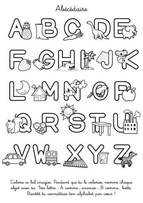 Coloriage à imprimer : Abécédaire à colorier French Immersion Kindergarten, Pre-k Writing, Learning French For Kids, French Alphabet, French Activities, French Language Lessons, S Alphabet, Alphabet Practice, Alphabet Images