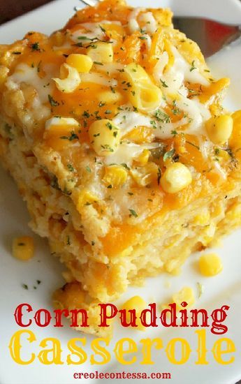 Creole Side Dishes, Slow Cooker Cornbread, Corn Pudding Casserole, Cornbread Pudding, Corn Recipes Side Dishes, Corn Dishes, Cornbread Casserole, Corn Pudding, Corn Casserole