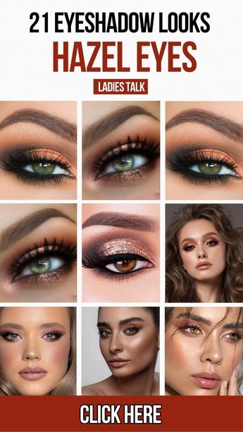 Make your hazel eyes pop with these stunning eyeshadow looks. Whether you want to go bold with vibrant hues or keep it subtle with soft, neutral tones, these makeup ideas will enhance your natural beauty. Try these eyeshadow styles and see your eyes light up! #HazelEyes #EyeshadowLooks #MakeupInspo #EyeMakeupGoals #BeautyTips Make Up Ideas Hazel Eyes, Wedding Day Makeup For Hazel Eyes, Eye Makeup Tutorial For Hazel Eyes, Winter Eye Shadow Looks, Make Up For Amber Eyes, Best Color Eyeshadow For Hazel Eyes, Smoky Eyeshadow For Hazel Eyes, Hooded Eye Wedding Makeup Hazel Eyes, Best Eye Makeup For Hazel Green Eyes