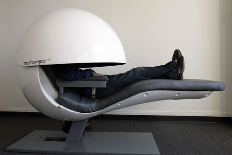 I wanted to know what it's like to nap inside a giant futuristic egg, so I went to a sleep clinic in downtown Manhattan to find out. There, I entered the MetroNaps EnergyPod — pods that look like... Sleep Pods, Nap Pod, Sleep Clinic, Sleeping Pods, 17 Kpop, Ios 8, Business Leaders, Royal Families, Azerbaijan