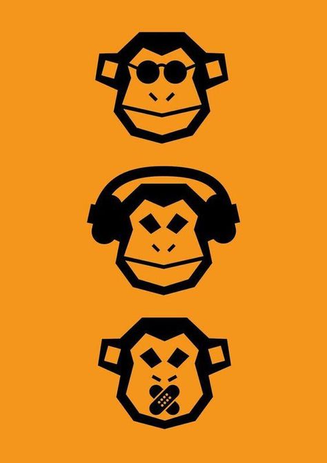 Cheap Logo Design, 3 Monkeys, Three Monkeys, Cheap Logo, Monkey Illustration, Monkey Logo, Expert Logo, Three Wise Monkeys, Jdm Stickers