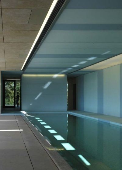 Indoor pool, Villa G in Como, Italy by Arkham architecture _ Pool Inspiration, Indoor Pools, Villa House, Pool Villa, Como Italy, Brutalist Architecture, Princess House, Pool Water, Indoor Pool