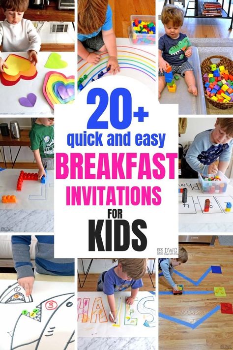 Preschool Breakfast, Easy Preschool Activities, Number Games For Toddlers, Toddlers Activities, Morning Activities, Pre Writing Activities, Kindergarten Readiness, Invitation To Play, Easy Activities