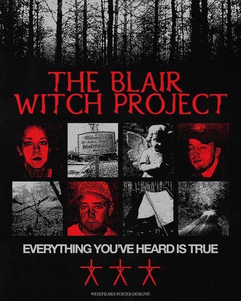 The Blair Witch Project, Blair Witch Project, Blair Witch, Vintage Poster Art, Alfred Hitchcock, Horror Art, Horror Films, Dark Aesthetic, Horror Movies