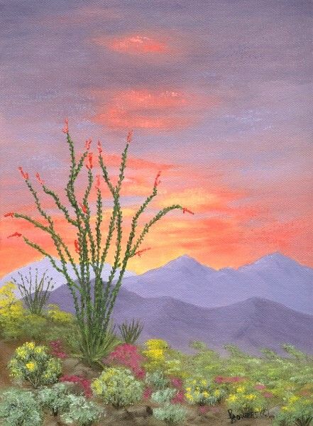 Pastel Paintings Ideas, Desert Scenes To Paint, Southwest Painting Ideas, Painting Desert Landscape, Cactus Landscape Painting, Desert Watercolor Paintings, Watercolor Desert Landscape Paintings, Cacti Paintings Acrylic, Arizona Landscape Paintings