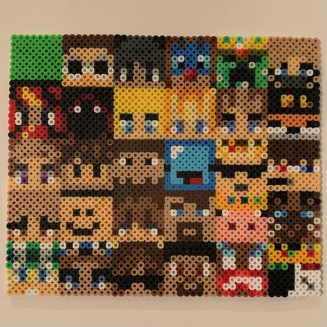 Dreamsmp Perler Beads, Mcyt Perler Bead, Mcyt Pixel Art, Lovejoy Perler Beads, Dsmp Perler Bead Patterns, Lovejoy Pixel Art, Dsmp Perler Beads, Dsmp Pixel Art, Mudroom Addition