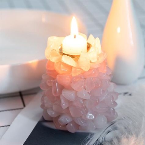 This beautiful piece is such a great addition to your Home Décor collection. The perfect color and size. Rose Quartz Candle Holder, Rose Quartz Candle, Quartz Candle, Quartz Candle Holder, Furniture Wallpaper, Pink Rose Quartz, Handmade Baskets, Wallpaper Online, Boutique Design