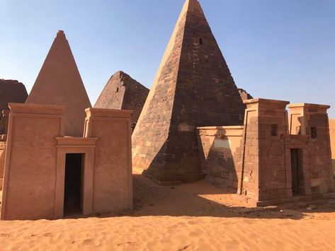 Nubian Pyramids of Sudan Nubian Pyramids, Nubian Architecture, Homecoming Book, Ancient Kush, Ancient Nubia, Black Architecture, African Architecture, African American Artwork, Egyptian Temple