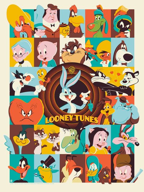 Dave Perillo - Looney Tunes art Looney Tunes Wallpaper, Looney Tunes Characters, Looney Tunes Cartoons, Classic Cartoon Characters, Cartoon Posters, Pop Culture Art, Classic Cartoons, Gremlins, Vintage Cartoon