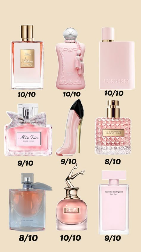 #perfumes #ratingperfumes #perfumelover Top Best Perfumes For Women, Perfume That Makes You Smell Rich, Women Perfume Collection, Best Parfums Women, Girly Perfume Aesthetic, Designer Perfume Collection, Best Perfumes At Ross, Yummy Smelling Perfume, Perfume To Buy