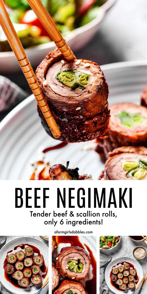 Beef Negimaki, Hummingbird Food Recipe, Japanese Appetizers, Beef Appetizers, Grilled Beef Recipes, Hummingbird Food, Japanese Food Traditional, Japanese Beef, Gourmet Appetizers