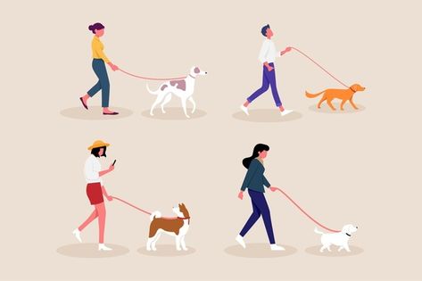 People walking the dog Premium Vector | Premium Vector #Freepik #vector #people #design #dog #cute Cute Dog Drawing Easy, Drawing Ideas Dog, Dog Drawing Easy, Easy Dog Drawing, Dog Drawing Ideas, Golden Retriever Illustration, Dog Drawing Tutorial, Dog Drawing Simple, Cute Dog Drawing