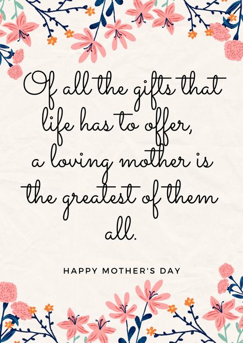 12 Mother's Day Quotes To Tell Mom She's The Best Happy Mothers Day Wishes, Barbie Quotes, Favorite Things Party, Christmas Prayer, Happy Mother Day Quotes, Mother Day Message, Mother Day Wishes, Sayings And Phrases, Gift Certificate Template