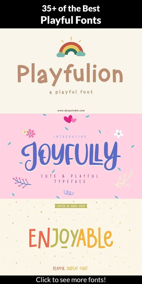 Playful Fonts Free, Canva Playful Font, Canva Fonts For Classroom, Fonts Kids, Fonts For Kids, Playful Fonts Canva, Playful Font Pairings, Fun Fonts Free, Typography Creative