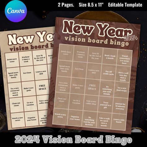 My Vision Board Template, 2024 Vision Board Bingo Card, Bingo Goal Board, Vision Board Categories Printable, Bingo Goals, Vision Board Activity, Ipad 2024, Girl Vision Board, Goal Sheet