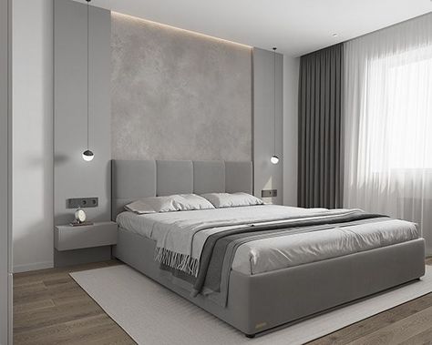 White Interior Design Modern, Grey Bedroom Decor, Bedroom Color Combination, Bar Unit, Simple Bedroom Design, Bedroom Interior Design Luxury, Bedroom Master, Luxury Bedroom Master, Bedroom Bed Design