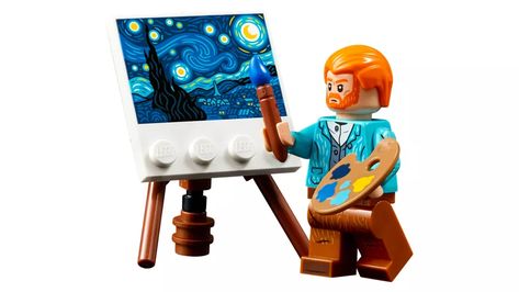 The new Van Gogh Lego set is the stuff of dreams | Creative Bloq Van Gogh Lego, Lego Van, Van Gogh The Starry Night, Gogh The Starry Night, Building Crafts, Starry Night Painting, Lego Lovers, Most Famous Paintings, Lego Store