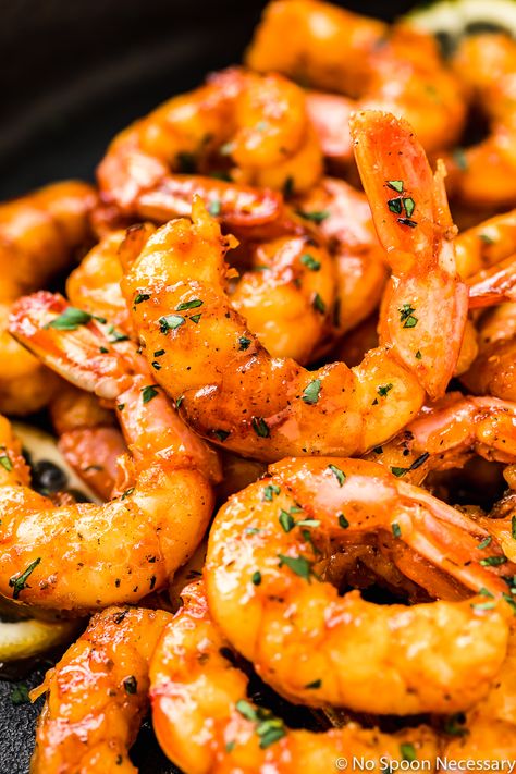 Honey Butter Shrimp, Seasoning Shrimp, Dinner With Rice, Honey Butter Sauce, Sauteed Garlic Shrimp, Honey Shrimp, Buttered Shrimp Recipe, Cajun Shrimp Recipes, Skillet Shrimp