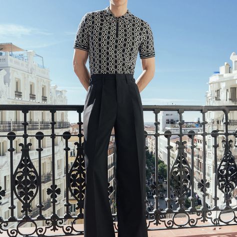 Black High Waisted Side Buckle Flare Trousers ‐ Phix High Waist Pants Outfit Men, Phix Clothing, High Rise Trousers Men, Black Bellbottom Pants Outfits, Mens High Waisted Pleated Pants, Mens High Waisted Trousers, Vintage Tailored Trousers, Luxury High-waisted Dress Pants For Men, Mens Flared Trousers