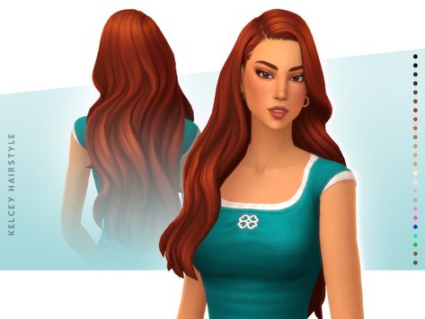 The Sims Resource - Kelcey Hairstyle - Style 4 Sims 4 Simcelebrity00 Hair, Sims 4 Wavy Hair Cc Alpha, Sims 4 Cc Maxis Match Hair Female Long, Simcelebrity00 Hair, Ts4 Cc Hair Maxis Match, S4cc Hair, Sims 4 Skills, Ts4 Hair, Cc Hair