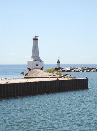 Cobourg East Pierhead Lighthouse, Ontario Canada at Lighthousefriends.com Cobourg Ontario, Life At Sea, O Canada, Light Houses, Ontario Canada, Statue Of Liberty, Lighthouse, Ontario, Toronto