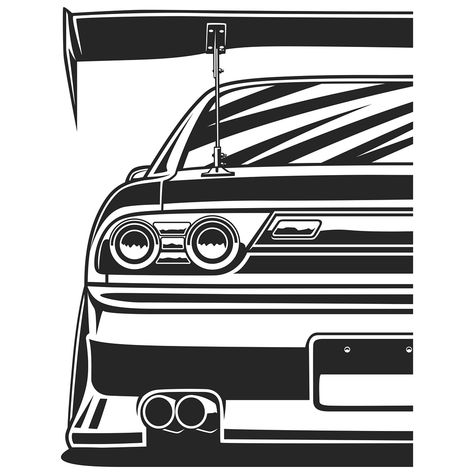 Oleg Markaryan on Instagram: “Nissan 180sx / 200sx / 240sx / Silvia S13. T-shirts, covers, stickers, posters - already available in my store on #redbubble. Link in…” Oleg Markaryan, Jdm Wallpapers, Jdm Art, Cars Coloring, Nissan 180sx, Silvia S13, Fantasy Cars, Jdm Wallpaper, Car Silhouette