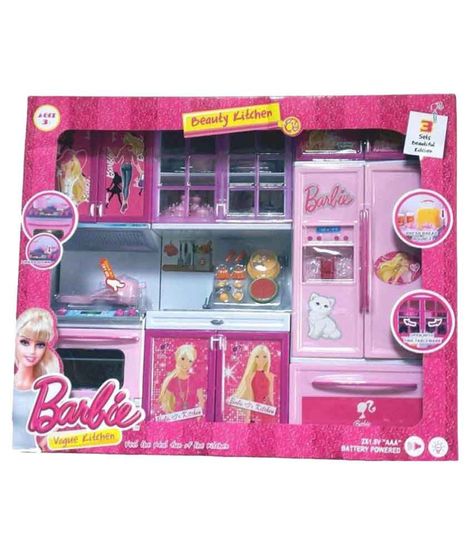 Barbie Kitchen Set, Big Doll House, Big Gift Boxes, Doll Kitchen, Princess Barbie Dolls, New Barbie Dolls, Barbie Playsets, Kitchen Sets For Kids, Real Barbie