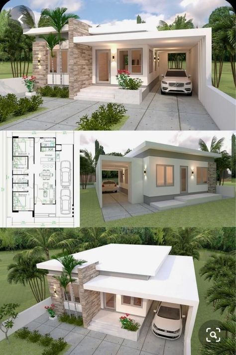 Images By My Info On Icv A76 House Layout Design, Plan Elevation, Single Floor House Design, Small Modern House Plans, Elevation Plan, Affordable House Plans, Layout Plan, Modern Small House Design, Modern Bungalow House