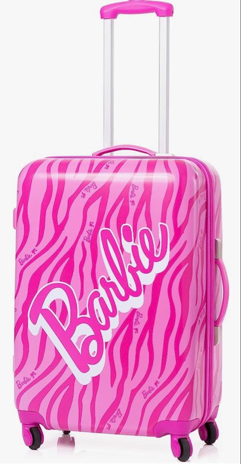 Barbie suitcase. Pink suitcase. Girly suitcase Barbie Suitcase, Barbie Organization, Pink Suitcase, Accessoires Barbie, Pink Luggage, Baby Barbie, Cute Luggage, Barbie Birthday Party, Kids Memories