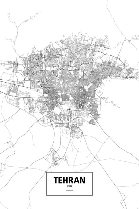 Tehran Map Art, Tehran Map, Potters Studio, City Map Drawing, Urban Analysis, Urban Design Graphics, City Icon, Islamic Caligraphy Art, Caligraphy Art