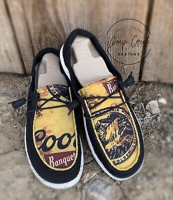 Great Shopping Hey Dude Women Or Mens COORS ORIGINAL - Black, Size 8, Size 9, Size 10, Women's Shoes Custom Hey Dudes, Western Shoes, Hey Dudes, Hey Dude, Painted Shoes, Linen Women, Country Outfits, Comfortable Shoes, Black Shoes