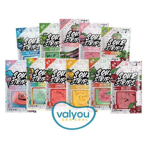 Sour Strips was born to bring the good name back to sour candy. With mouth watering flavors and an extreme sour coating on every strip, you won't want to eat anything else. They don't need a fancy sour meter on our bags for you to know they mean business, so try Sour Strips today and see what you've been missing. Jam-packed with flavor and guaranteed to turn your tongue into another color! Sour Strips, Sour Sweets, Tiktok Candy, Candy Sour, Snack Drawer, Peg Bags, Dream Christmas, Peg Bag, Advent Calenders