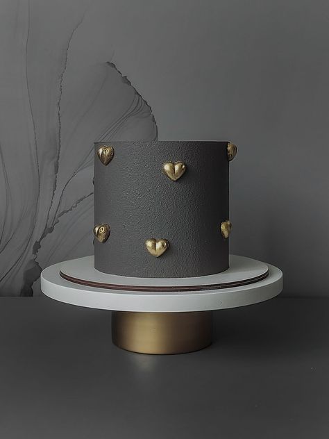 Gold Cake Design Birthday, Birthday Cake For Women Simple, Grey Cake, Birthday Cake For Husband, Vintage Birthday Cakes, Elegant Birthday Cakes, Pink Birthday Cakes, Custom Birthday Cakes, Funny Birthday Cakes