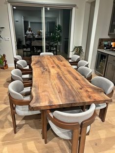 Walnut Tables Dining, Tree Dining Room Table, Live Oak Table Dining Rooms, Dining Room Table Organic Modern, Custom Dinner Table, Round Dining Table 36”, Dining Table Oak Modern, Dining Room With Live Edge Table, Full Wood Dining Table