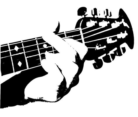 Guitar Stencil, Tatuaje Trash Polka, Music Graffiti, Guitar Clipart, Brother Tattoos, Storyboard Ideas, Cool Stencils, Guitar Drawing, Lino Art