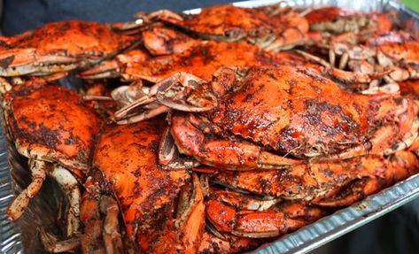 Smoked Blue Crab - smoking blue crab recipe Blue Crab Recipe, Softshell Crab Recipes, Soft Shell Crab Recipe, Tequila Shrimp, Blue Crab Recipes, Softshell Crab, Grilled Sides, Smoked Seafood, Backyard Tea Party