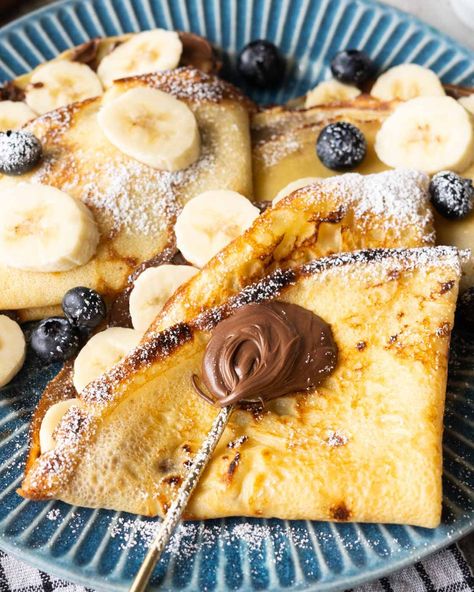 Banana Crepe Recipe, Crepes Recipe Breakfast, Banana Nutella Crepes, Ragi Dosa, South Indian Breakfast Recipes, Banana Crepes, Crepes Recipe, Nutella Crepes, Crepe Batter