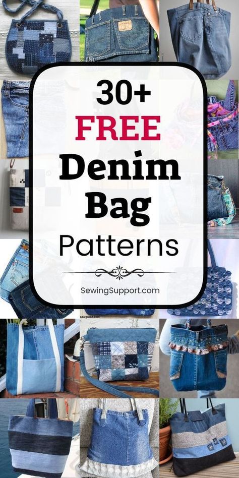 Denim Bag Patterns (Free) #sewingpatternsbagjeans #jeansbagsideassewingpatterns #diyjeantotebagsewingpatterns Diy Ripped Jeans Tutorial, Gift Money Wedding, Denim Jean Purses, Diy Bleach, Diy Ripped Jeans, Jeans Tutorial, Denim Bag Patterns, Denim Bag Diy, Jean Purses