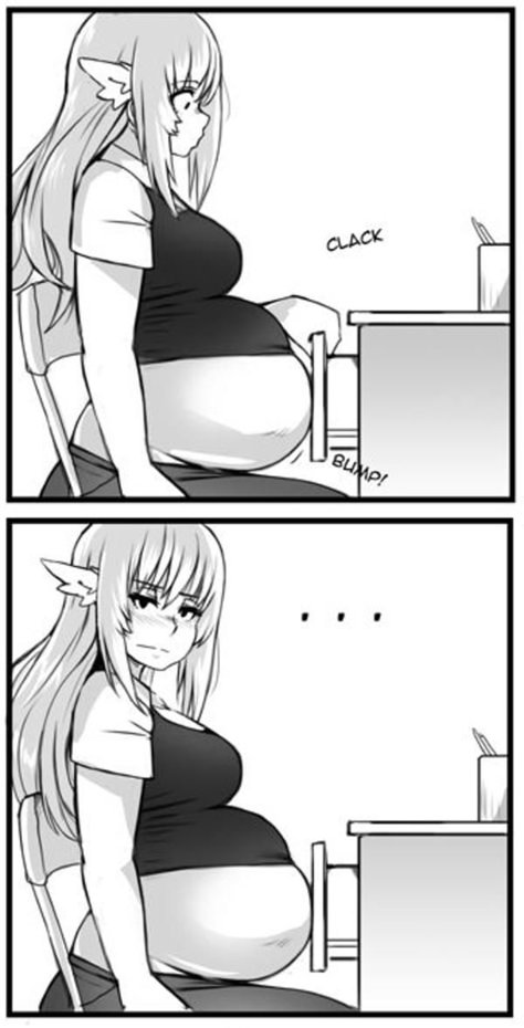 When you try to do something simple but forget you're in a weight gain comic | Body Inflation | Know Your Meme Pregnant Belly Huge, Fat Anime Characters, Anime Pregnant, Pregnancy Videos, Belly Art, Pretty Pregnant, Being Pregnant, Big Belly, Comics Girl