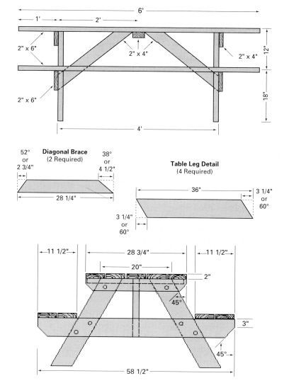 free blueprints for picnic tables | Free picnic table woodworking plans - Classic Style » Woodwork City: Picnic Table Woodworking Plans, Build A Picnic Table, Diy Picnic Table, Outdoors Ideas, Picnic Table Plans, Table Woodworking, Picnic Tables, Woodworking Table, Wood Plans