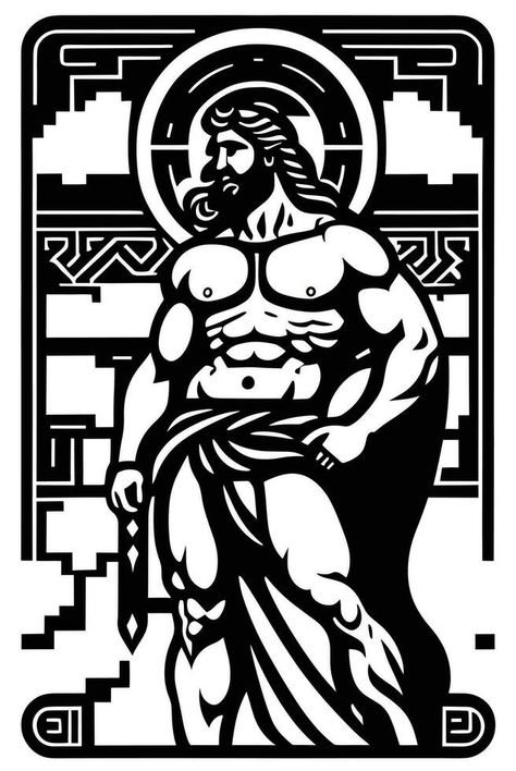 Greek God Silhouette God Silhouette, Vector Frame, Greek God, Greek Gods, Crayon, Vector Free, Clip Art, Frame